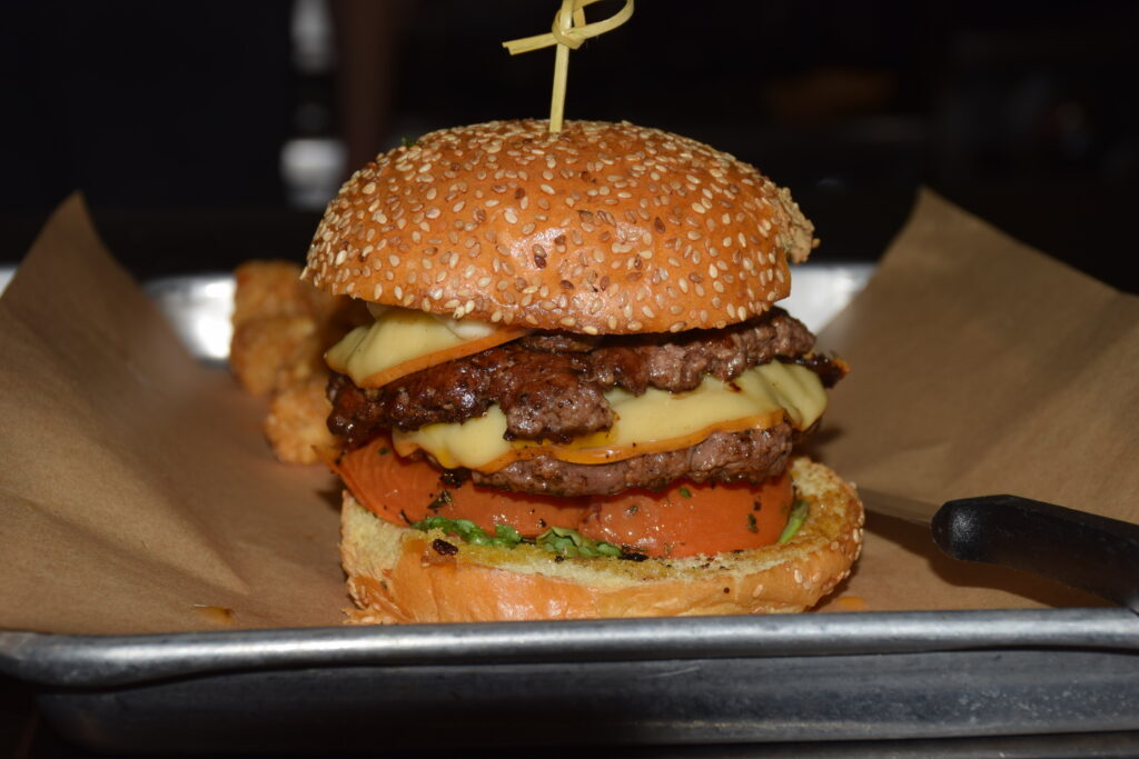 Double Brewtus Smash Burger with Muenster cheese