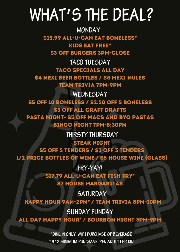 What's The Deal Menu??